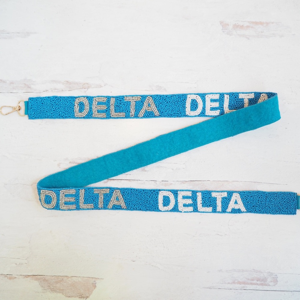 Beaded Collegiate Delta Delta Delta Purse Strap